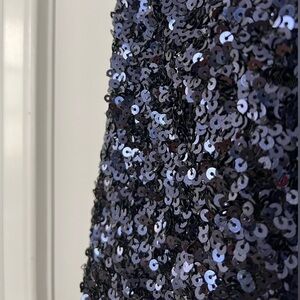 GAP Skirt Stretch Sequin Blue size XXL Navy Cobalt Jersey Sparkle Sequined